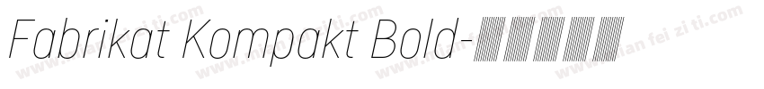 Fabrikat Kompakt Bold字体转换
